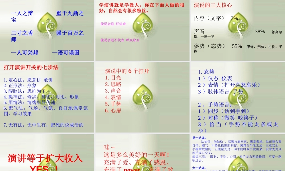 一天学会口才演说