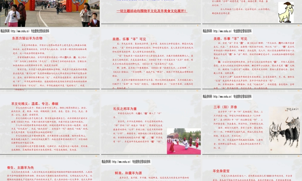 XXXX年第一届中国喜羊羊文化美食节策划方案(ppt 142) 