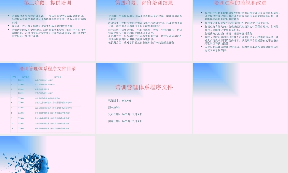 《培训管理手册》的说明