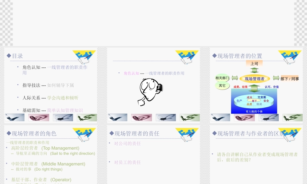 一线管理者技能训练