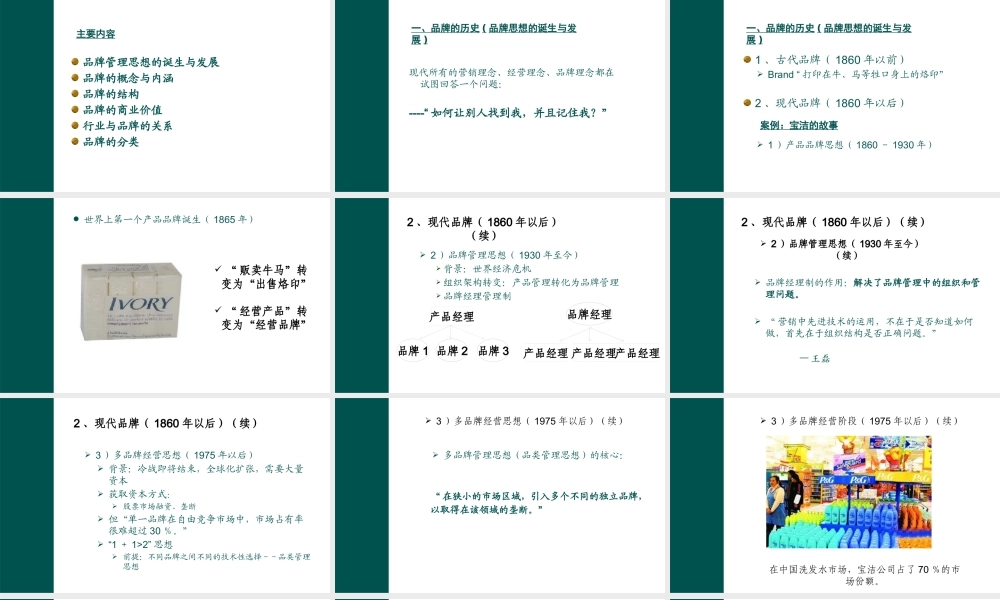 《品牌管理》第一讲品牌概论