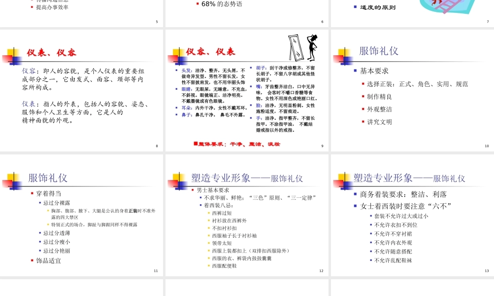 一线员工文明礼仪培训--绝版最全培训教程