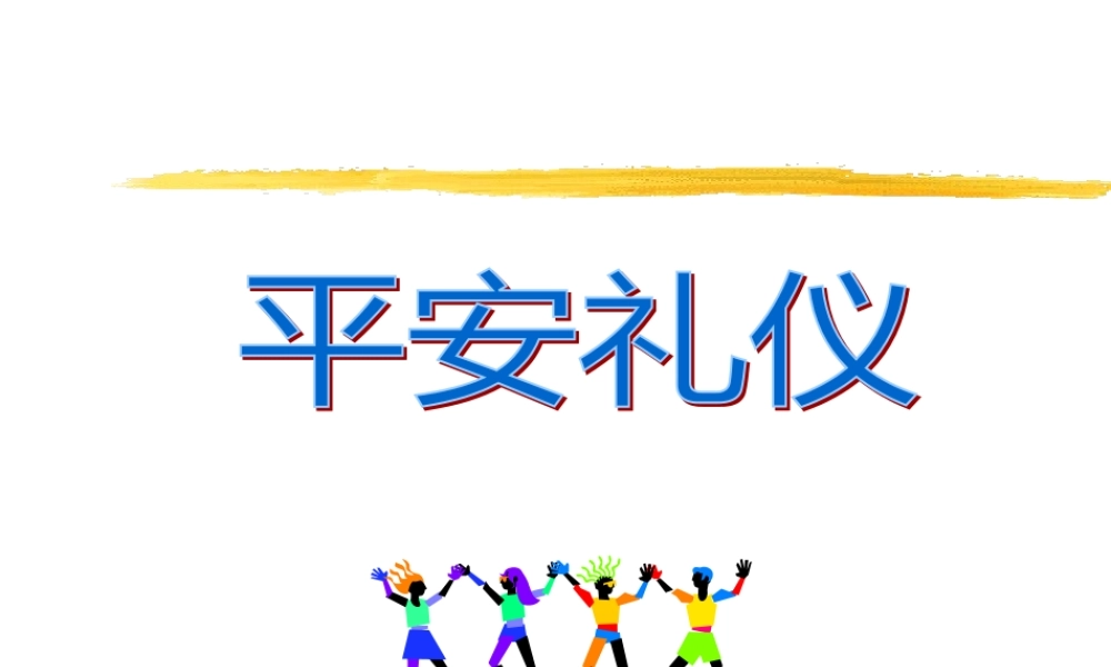 《平安礼仪》VCD版