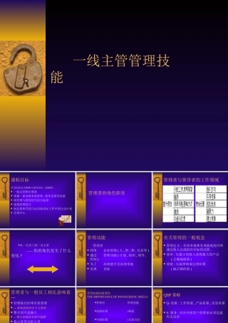 一线主管管理技能训练课程