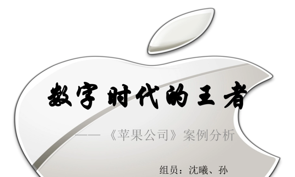 《苹果公司》战略分析