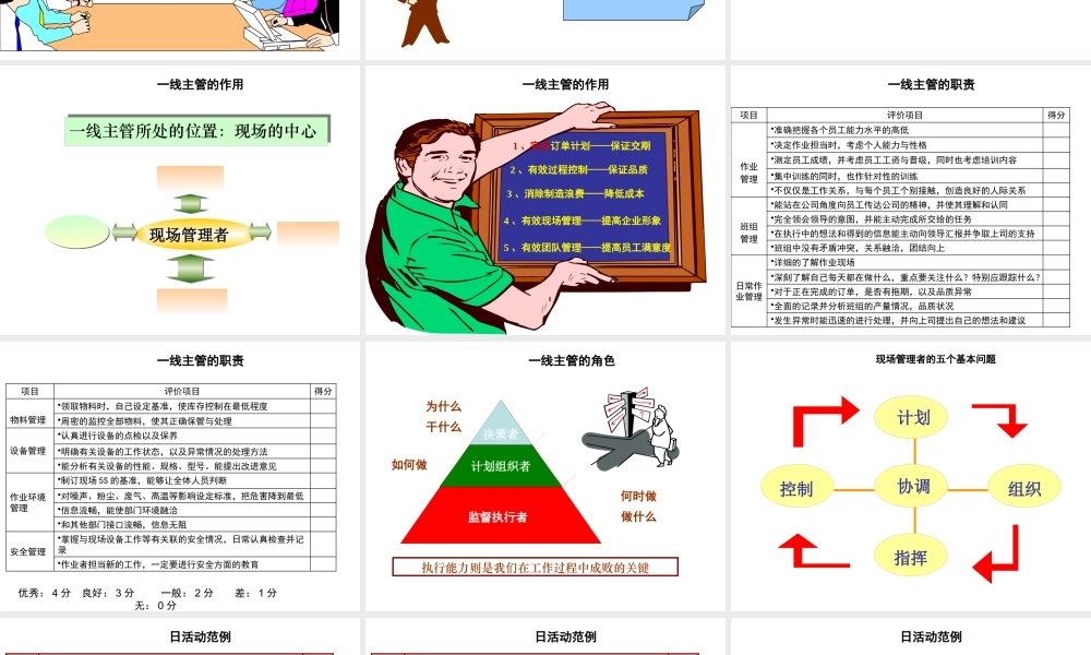 一线主管技能训练