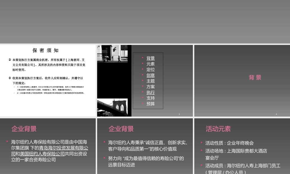 XXXX年度海尔纽约人寿新年晚会策划案