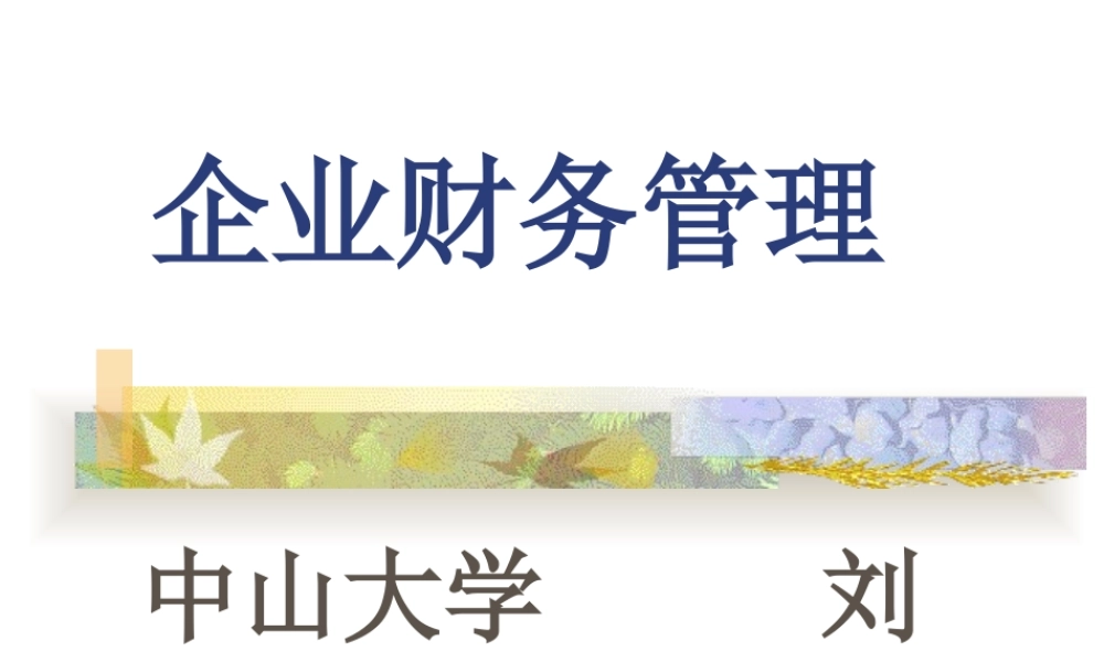 《企业财务管理》(1)