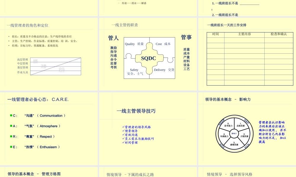 一线主管系统训练--2