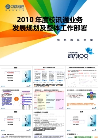XXXX年度某某通信企业校讯通运营业务发展规划及整体工