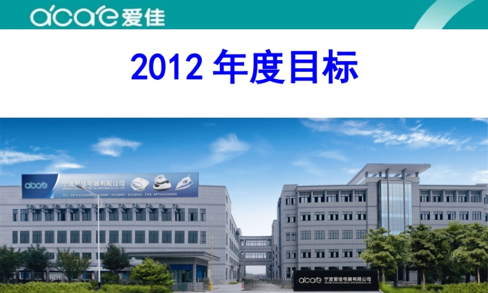 XXXX年度目标与分解