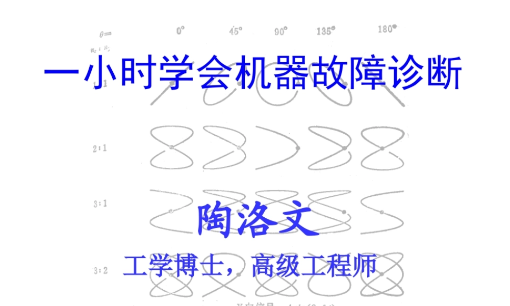 一小时学会机器故障诊断
