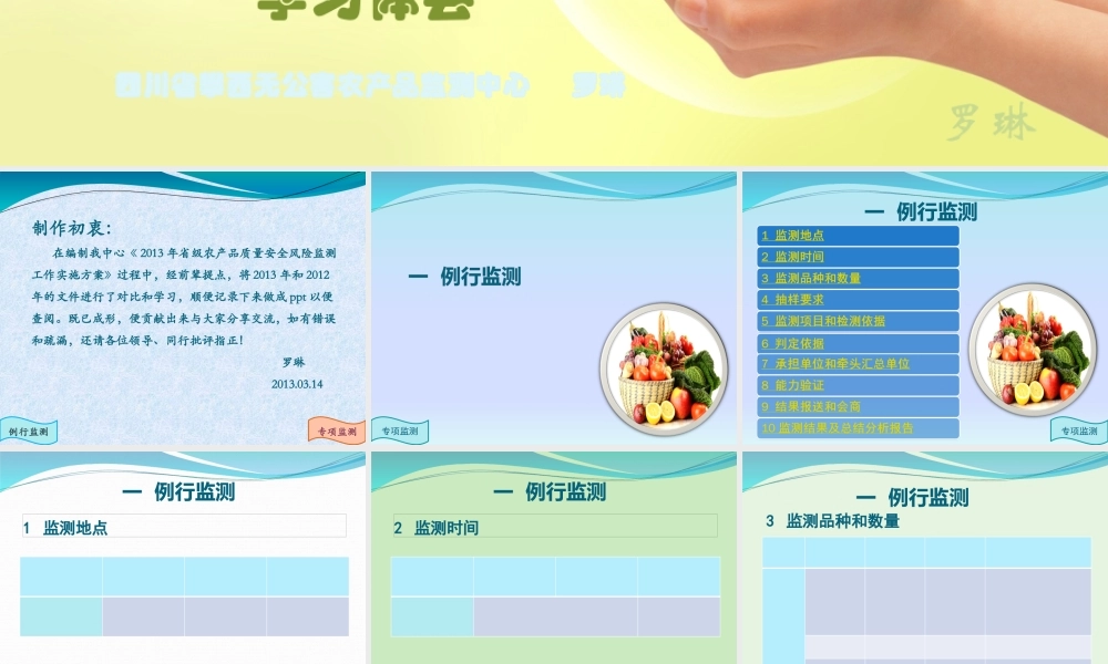 XXXX年度全省农产品质量安全风险监测文件学习体会_攀