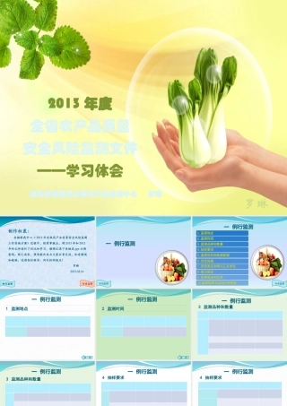 XXXX年度全省农产品质量安全风险监测文件学习体会_攀