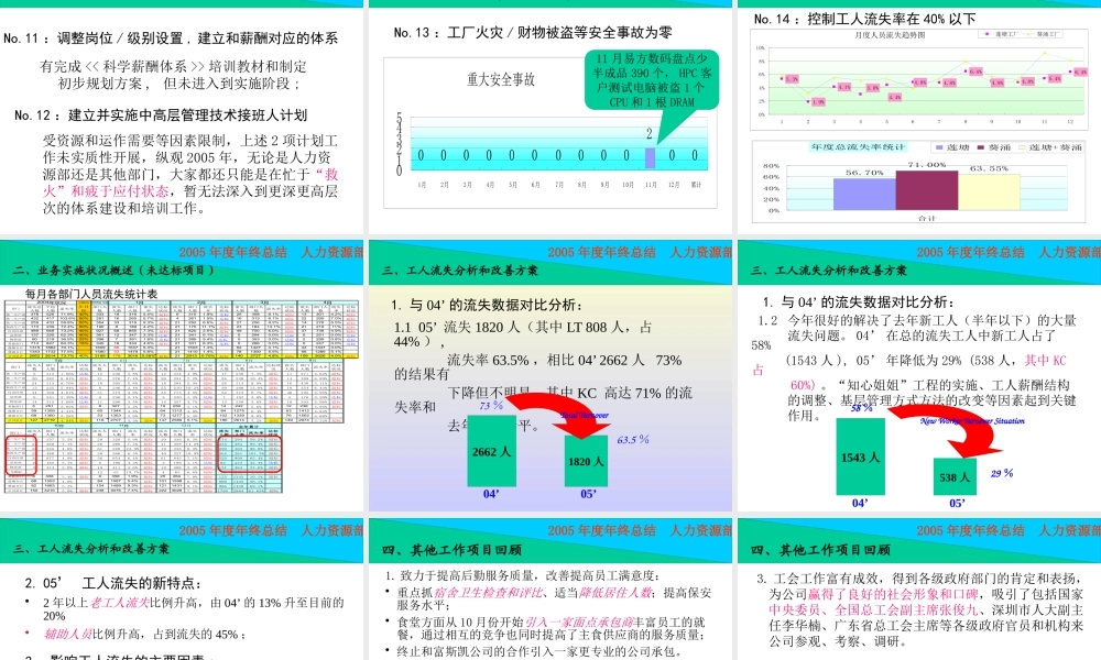 XXXX年度人力工作总结