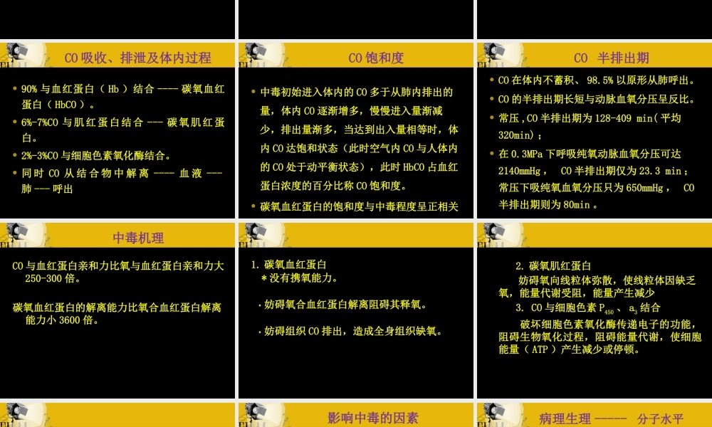 一氧化碳中毒的诊断和治疗
