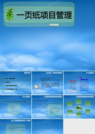 一页纸项目管理