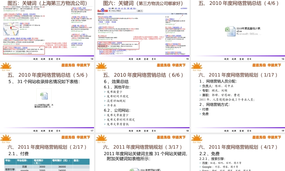 XXXX年度网络营销规划