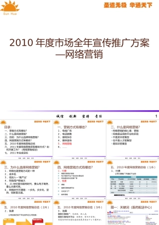 XXXX年度网络营销规划
