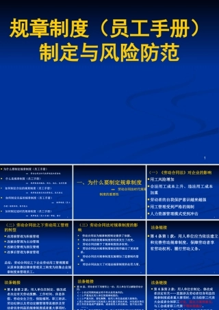 《企业规章制度》讲义版0226