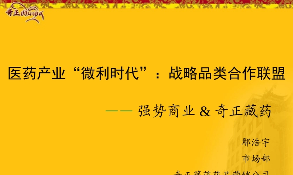 XXXX年度战略合作沟通会
