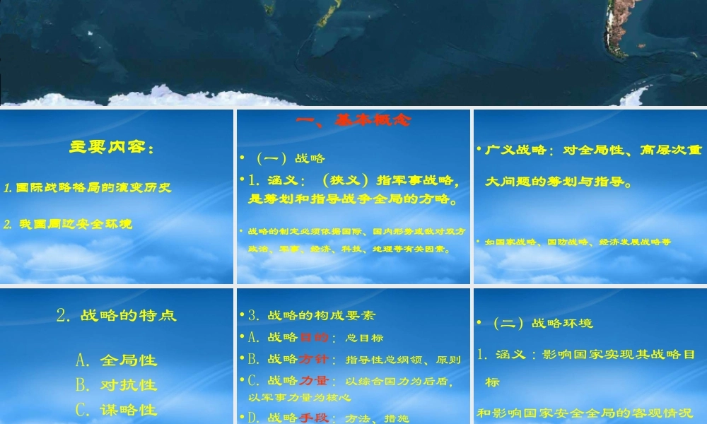 一战前的国际战略格局