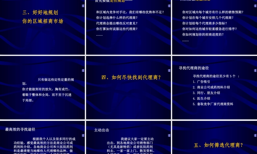 XXXX年度招商管理培训1