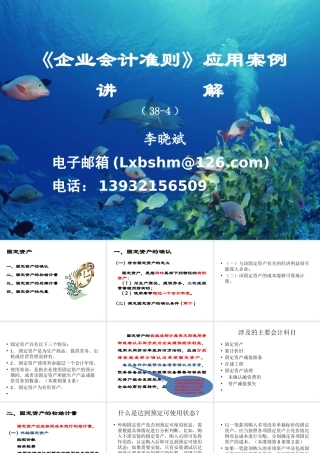 《企业会计准则》应用案例讲解(李晓斌)