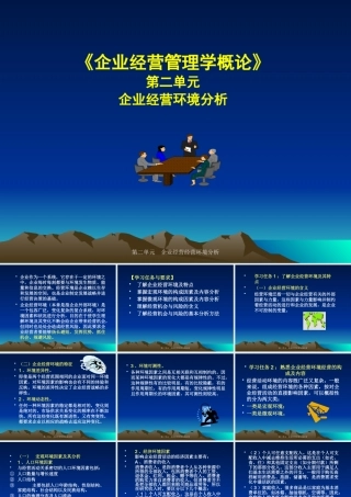 《企业经营管理学概论》第二单元企业经营环境分析