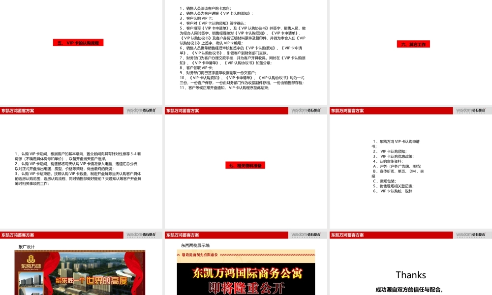 XXXX年鄂尔多斯东凯万鸿项目蓄客方案