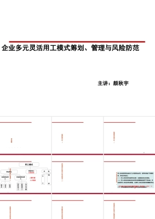 《企业灵活用工方案设计与风险防范》(PPT31页)