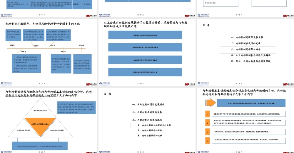 《企业内部控制基本规范》解读与案例分析