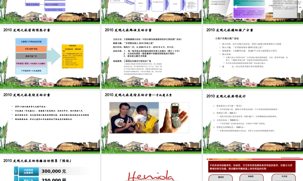 XXXX年非常新加坡发现之旅上海互动推广方案