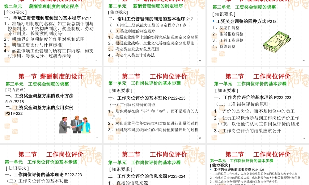 《企业人力资源管理师薪酬管理课程》