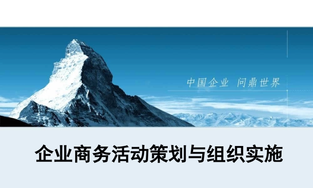 《企业商务活动策划与组织实施》