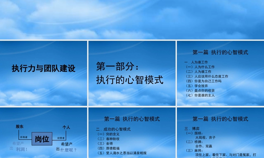 与管理的六脉神剑(北大总裁EMBA)
