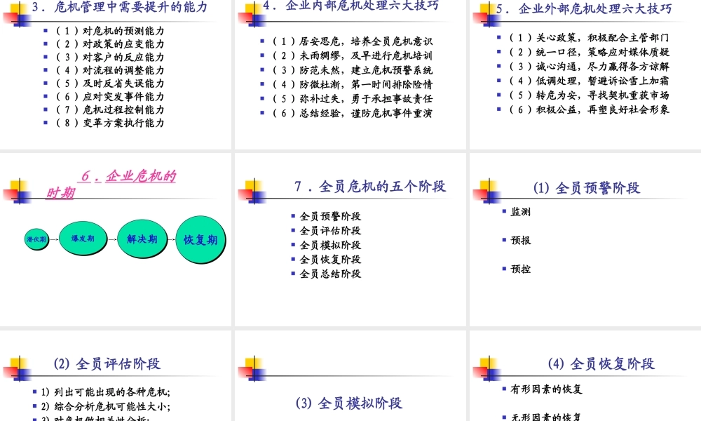 《企业危机管理》