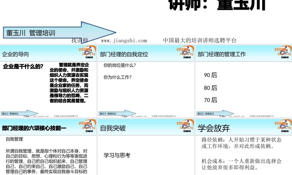 与管理执行力提升(董玉川)