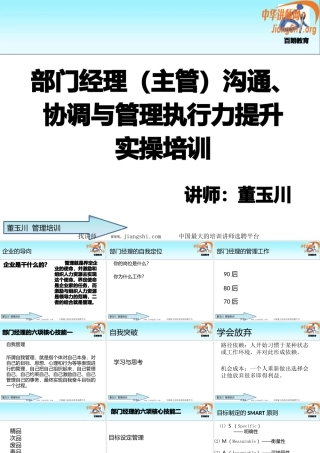 与管理执行力提升(董玉川)