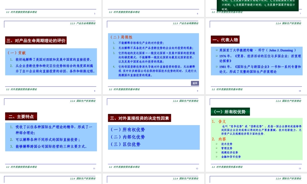 与国际企业管理相关的基本理论课件
