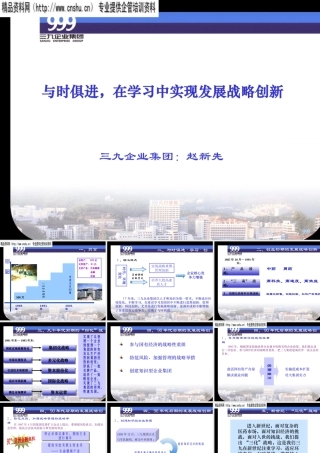 与时俱进，在学习中实现发展战略创新（三九企业集团）(ppt14)