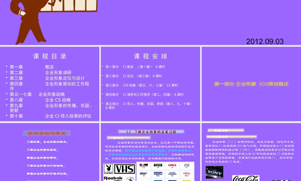 《企业形象CI设计》第1章企业形象(CI)概述