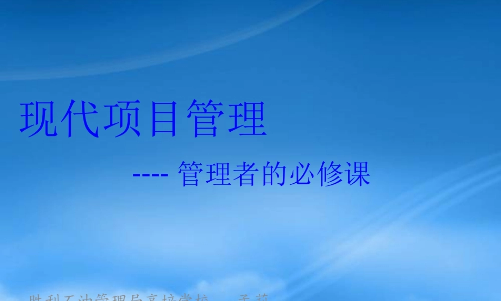 与项目管理(资料)