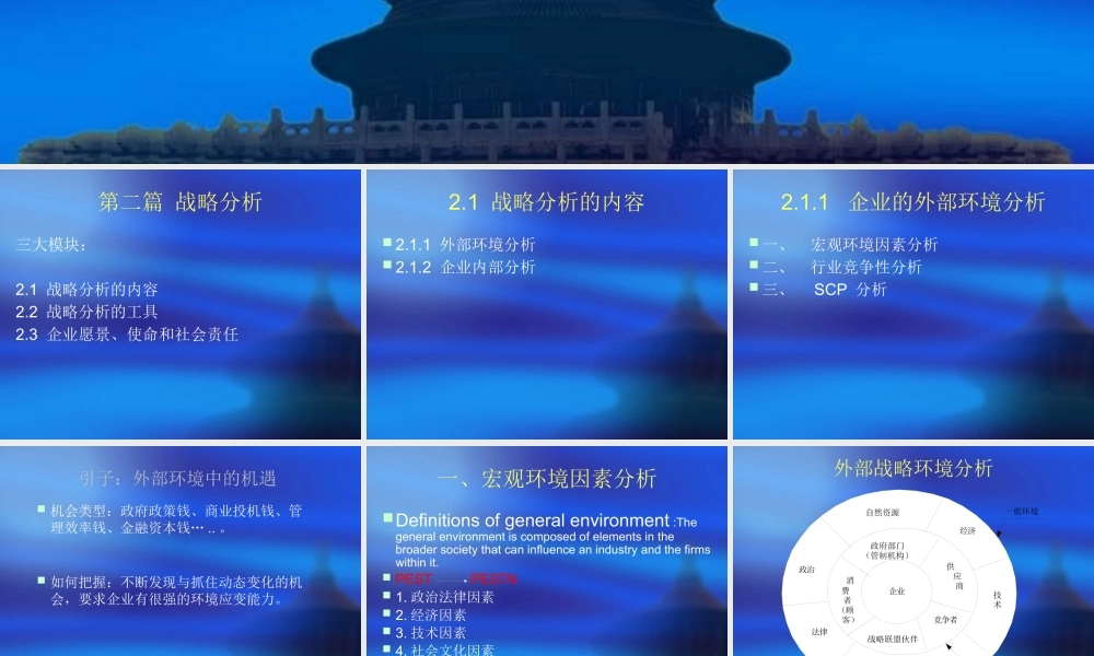《企业战略管理》2-战略分析