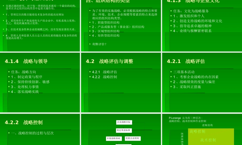《企业战略管理》4-战略实施与控制