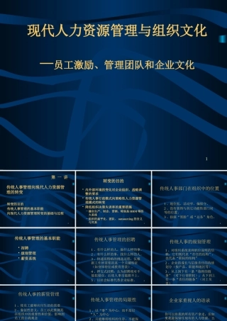 与组织文化-员工激励、管理团队和企业文化