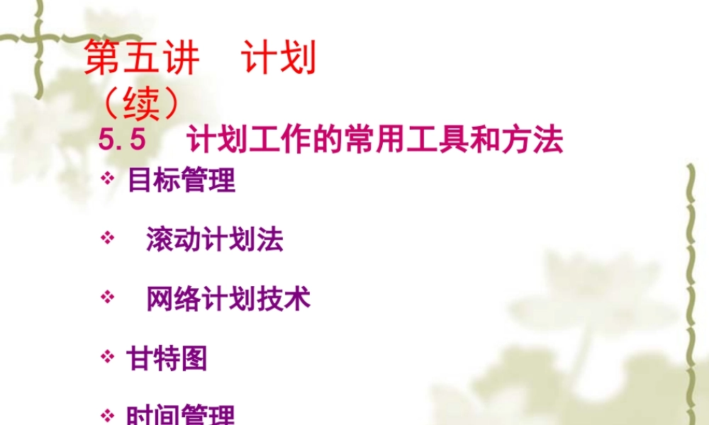 XXXX年管理学原理第五讲(2)