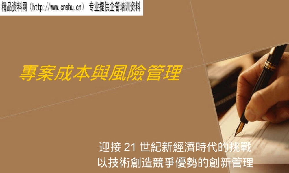 专案成本与风险管理