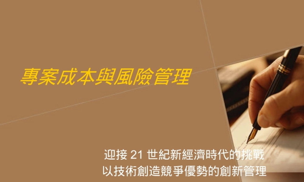 专案成本与风险管理ppt67