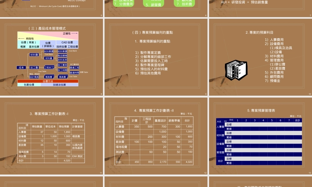 专案成本与风险管理ppt67